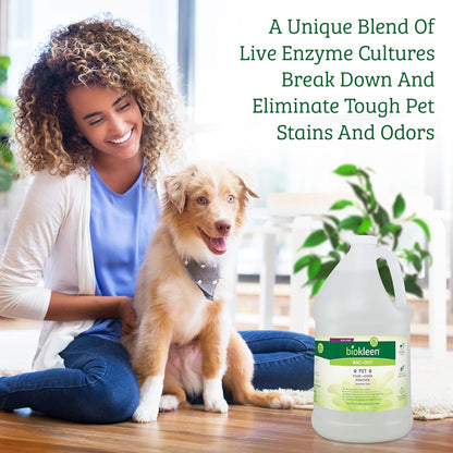 Bac-Out Pet Stain Remover - 2 Gallon - Enzymatic, Natural, Destroys Stains & Odors Safely, for Pet Stains on Carpets - Eco-Friendly, Plant-Based